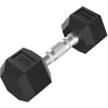 Kita Hanteliai TUNTURI Platinum Hex Rubber Dumbbell, 1-50kg (Svoris: 1 x 6kg)