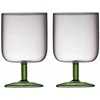 Vyno taurės Lyngby Glas Torino Rožinė/Žalias