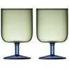 Vyno taurės Lyngby Glas Torino Žalias/Mėlyna