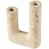 Muubs Žvakidė Minerva, travertinas (uoliena), 14,5x20 cm, creme