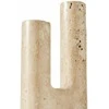 Muubs Žvakidė Minerva, travertinas (uoliena), 14,5x20 cm, creme