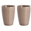 Pillivuyt Termo puodelis Plissé 25 cl 8 x 12 cm 2 vnt, tamsiai rožinis