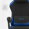 Cabro Žaidimų kėdė su sportinio stiliaus apmušalu ir kojų atrama, iki 150 kg, juoda / mėlyna