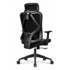Hells Chair Biuro kėdė su 3D juosmens atrama ir 2D galvos atrama, silikoninė dirbtinė oda, juoda