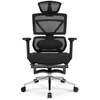Hells Chair Biuro kėdė su 4D porankiais ir kojų atrama, juoda