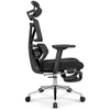 Hells Chair Biuro kėdė su 4D porankiais ir kojų atrama, juoda