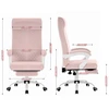 Hells Chair Biuro kėdė su kojų atrama ir spyruokline sėdyne, audinys, rožinė