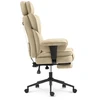 Hells Chair Biuro kėdė su kojų atrama ir reguliuojamais porankiais, audinys, smėlio