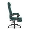 Hells Chair Biuro kėdė su kojų atrama ir spyruokline sėdyne, audinys, žalia