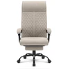 Hells Chair Biuro kėdė su kojų atrama ir spyruokline sėdyne, audinys, smėlio