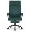 Hells Chair Biuro kėdė su kojų atrama ir spyruokline sėdyne, audinys, žalia