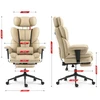 Hells Chair Biuro kėdė su kojų atrama ir reguliuojamais porankiais, audinys, smėlio