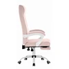 Hells Chair Biuro kėdė su kojų atrama ir spyruokline sėdyne, audinys, rožinė