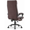 Hells Chair Biuro kėdė su kojų atrama ir spyruokline sėdyne, dirbtinė oda, ruda