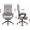 Hells Chair Biuro kėdė su kojų atrama ir spyruokline sėdyne, audinys, pilka