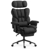 Hells Chair Biuro kėdė su kojų atrama ir reguliuojamais porankiais, audinys, juoda