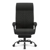 Hells Chair Biuro kėdė su kojų atrama ir spyruokline sėdyne, audinys, juoda