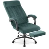 Hells Chair Biuro kėdė su kojų atrama ir spyruokline sėdyne, audinys, žalia