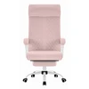 Hells Chair Biuro kėdė su kojų atrama ir spyruokline sėdyne, audinys, rožinė