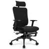 Hells Chair Biuro kėdė su kojų atrama, spyruokline sėdyne ir 3D juosmens atrama, juoda