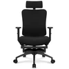 Hells Chair Biuro kėdė su kojų atrama, spyruokline sėdyne ir 3D juosmens atrama, juoda