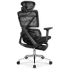 Hells Chair Biuro kėdė su masažuokliu, 4D porankiais ir kojų atrama, juoda