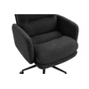 Hells Chair Biuro kėdė su minkštu tekstūriniu apmušalu ir TILT, iki 120 kg, juoda