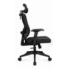 Hells Chair Biuro kėdė su spyruokline sėdyne ir 3D juosmens atrama, audinio apmušalas, juoda