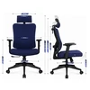 Hells Chair Biuro kėdė su spyruokline sėdyne ir 3D juosmens atrama, audinio apmušalas, tamsiai mėlyna