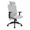 Hells Chair Biuro kėdė su spyruokline sėdyne ir 3D juosmens atrama, audinio apmušalas, pilka