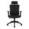 Hells Chair Biuro kėdė su spyruokline sėdyne ir 3D juosmens atrama, audinio apmušalas, juoda