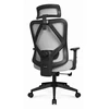 Hells Chair Biuro kėdė su spyruokline sėdyne ir 3D juosmens atrama, audinio apmušalas, pilka