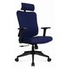 Hells Chair Biuro kėdė su spyruokline sėdyne ir 3D juosmens atrama, audinio apmušalas, tamsiai mėlyna