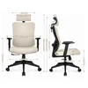 Hells Chair Biuro kėdė su spyruokline sėdyne ir 3D juosmens atrama, audinio apmušalas, smėlio