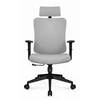 Hells Chair Biuro kėdė su spyruokline sėdyne ir 3D juosmens atrama, audinio apmušalas, pilka