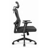 Hells Chair Biuro kėdė su tinkliniu apmušalu, 3D juosmens ir 2D galvos atramomis, juoda