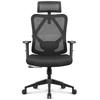Hells Chair Biuro kėdė su tinkliniu apmušalu, 3D juosmens ir 2D galvos atramomis, juoda