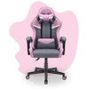 Hells Chair Vaikiška žaidimų kėdė su audinio apmušalu, 125–150 cm ūgiui, pilka / rožinė