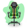 Hells Chair Vaikiška žaidimų kėdė su pagalvėlėmis, 125–160 cm ūgiui, žalia ir juoda