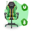 Hells Chair Vaikiška žaidimų kėdė su pagalvėlėmis, 125–160 cm ūgiui, žalia ir juoda