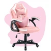 Hells Chair Vaikiška žaidimų kėdė su širdelės formos pagalvėle, rožinė ir balta