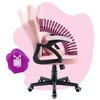 Hells Chair Vaikiška žaidimų kėdė su širdelės formos pagalvėle, rožinė ir balta