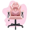 Hells Chair Vaikiška žaidimų kėdė su širdelės formos pagalvėle, rožinė ir balta