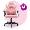 Hells Chair Vaikiška žaidimų kėdė su širdelės formos pagalvėle, rožinė ir balta