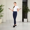 Hop Sport Sportinė šokdynė su guoliais ir reguliuojamu troseliu, 300 cm, juoda