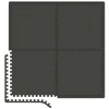 Hop Sport Sportinis dėlionės kilimėlis treniruotėms ir grindų apsaugai, 120x120 cm, 4 dalių, juodas