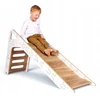 Kidshelper Vaikiška čiuožykla namams, nuo 12 mėn., 100 cm čiuožiamoji dalis, iki 50 kg, balta / ąžuolo
