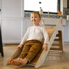 Kidshelper Vaikiška čiuožykla namams, nuo 12 mėn., 100 cm čiuožiamoji dalis, iki 50 kg, balta / ąžuolo