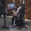 Trex Sport Žaidimų ir biuro kėdė su reguliuojama juosmens ir galvos atrama, 3D porankiais, juoda