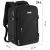 Zagatto Kelioninė kuprinė lėktuvui 40x30x20 cm su laptopo skyriumi, lengvas rankinis bagažas Ryanair / Wizz Air, juoda